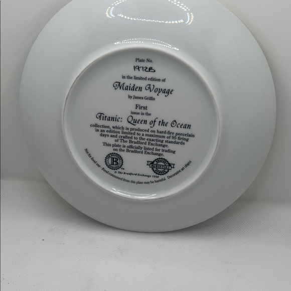 The Bradford Exchange Titanic Plate - Blue and Gold - Picture 2 of 3